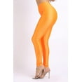 thumbnail image 4 of Ofenti Shiny Leggings for Women High-Waist Neon Tights for Parties & Raves, XL Neon Orange, 4 of 8