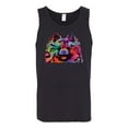 thumbnail image 2 of Cute and Colorful Pomeranian Dog Animal Lover Mens Graphic Tank Top, Black, Small, 2 of 3