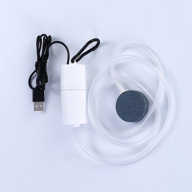 Bomba de oxígeno portátil USB para pecera, suministros para acuarios, pequeña bomba de oxígeno, aireador de pesca ultrasilencioso