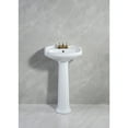thumbnail image 4 of Kingston Brass VPB2034 Stuart 20" Ceramic Pedestal Sink (4-Inch, 3 Hole), Glossy White, 4 of 7