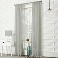 thumbnail image 5 of No. 918 Vida Crushed Texture Semi-Sheer Rod Pocket Curtain Panel, 50"x108", Silver Gray, 5 of 7