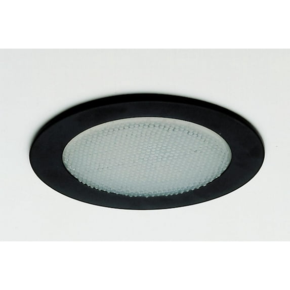 NICOR Lighting 4-inch Recessed Lighting Shower Trim with Albalite Lens, Black (19509BK)