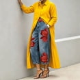 thumbnail image 6 of Edvintorg Long Cardigans for Women Plus Size Long Sleeve Turndown Collar Button Down Cardigan Womens Clothes S-5XL Yellow, 6 of 7