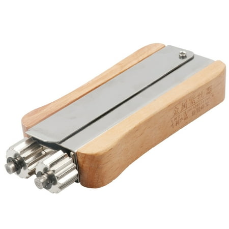 

Beekeeping Hive Frame Cable Tightener | Stainless Steel Wire Cable Tensioner with Metal Wheels and Wooden Handle | Cable Crimping Tool for Beekeeping Frame