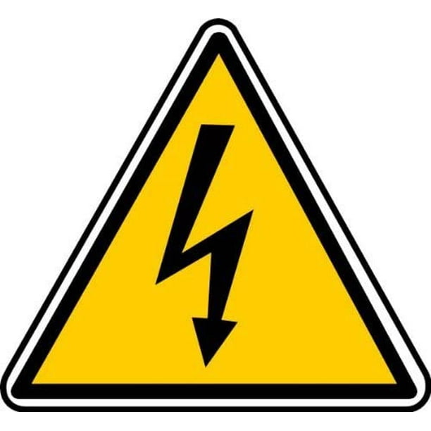 High Voltage Lightning Bolt Sign Business Safety 3M Reflective sticker