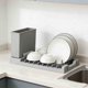 thumbnail image 4 of Escurridor de platos resistente para encimera con recipiente para utensilios. Organizador de cocina con escurridor en forma de H para fregadero o encimera, con patas ajustables, ideal para el hogar,, 4 of 6