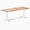 Acacia / White, variant on Desky Dual Softwood Sit Stand Desk - Acacia / 48 X 30 Inches / White