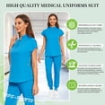 thumbnail image 5 of VIAOLI Scrubs Set for Women Nurse Uniform Jogger Set Stretch Top & Pants with Multi Pocket for Nurse Workwear, 5 of 6