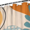 thumbnail image 3 of Boho Floral Shower Curtain 72x72 Inches - Tropical Leaves, Vintage Botanical Print, Waterproof Fabric for Chic Bathroom Decor, Modern Farmhouse & Bohemian Style, 3 of 5