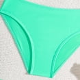 thumbnail image 4 of MuXiKeJi Clothes Girls Swimsuit Solid Ribbed 3 Piece Bikini Tropical Floral Bathing Suit for Girls Modest Swimwear with Cover Up 9-16y, 4 of 7