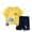 Yellow, variant on Fesfesfes Matching Mom And Son Outfits Boys Summer Shorts Set Summer Short-sleeved Boys Cotton T-shirt Summer Shorts Two-piece Set 6 Months - 7 Years 4-5 Years