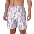 thumbnail image 2 of Balery Lavender Flowers Mens Swim Trunks Swim Shorts for Men Quick Dry Inseam Beach Shorts with Compression Liner Pocket-X-Large, 2 of 9