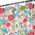 thumbnail image 3 of Pioneer Flower Floral Print Pattern Shower Curtain 72"x72" ,Bathroom Decorative Shower Curtains Set with 12 Hooks,Modern Waterproof Washable Shower Curtain, 3 of 6