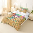 thumbnail image 2 of Castle Fairy Green Ice Cream Drip Twin Comforter Sets 2pcs, Sport Baseball Bat Bedding Set, Pink Yellow,1 Comforter and 1 Pillowcase, 2 of 6