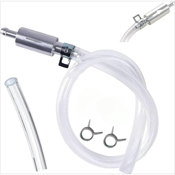 Brake Bleeder Hose - One Way Check Valve Tube Bleeding Tool Kit for Car Motorcycle Clutch, Universal Brake Fluid Bleeder Kit for Hydraulic Brake System, Soft Tube with Metal Clips