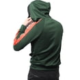 thumbnail image 5 of Mens Stripe Track Pullover Hoodie Skinny Fit Elastic Athletic Training Tops, 5 of 5