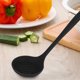 thumbnail image 2 of Cuchara ranurada antiadherente de silicona, cuchara para cocinar, colador, utensilios de cocina, utensilio de cocina para uso doméstico, color negro, 2 of 8