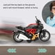 thumbnail image 1 of 1:14 Modelo de motocicleta infantil a escala Juguete retráctil Simulación alta con sonido ligero Motocicleta eléctrica para niños Blanco/Rojo ANGGREK Otros, 1 of 8