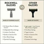 Rockwell Razors 6C Safety Razor with 6 Adjustable Settings and 5 Razor Blades, Gunmetal Chrome