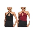 thumbnail image 4 of Yunliwuli Women Solid Color Tank Tops Hollow-Out Tie-Up Halter Neck Sleeveless Casual Vests Summer Fashion Backless Tops Streetwear, 4 of 8