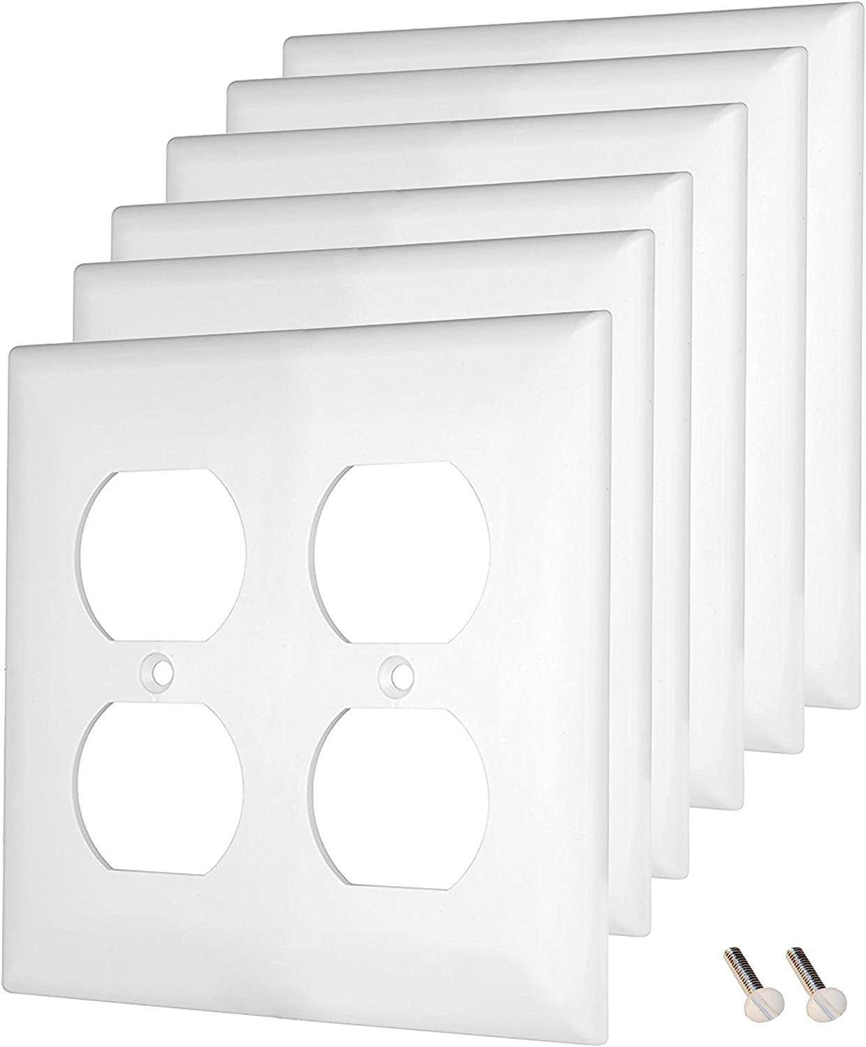 Pack of 6 Wall Plate Outlet Switch Covers by SleekLighting Decorative