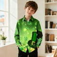 thumbnail image 5 of KyCheLot Boys St Patrick's Day Shirt Printed Button down Shirts Casual Long Sleeve Blouse 3-16 Years, 5 of 7