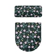 thumbnail image 5 of HELLHERO Bathroom Toilet Lid Cover Set 2 Piece Set Elastic Fabric Dustproof for Family Floral Pattern, 5 of 8