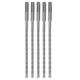 thumbnail image 1 of 5PCS Impact Drill Bits with Carbide Tip Rotary Hammer Bit 2 Flute Spiral Bits for Brick Concrete 210mm 7mm / 0.28in, 1 of 5