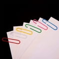 thumbnail image 2 of Paquete de 480 clips de plástico multicolor de 28 mm x 300 + 50 mm x 150 clips de papel de colores con caja de plástico, para papelería de oficina multicolor, 2 of 5