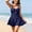 A417 Dark Blue, variant on Swimdress for Women Plus Size One Piece Tummy Control Bathing Suits Ruched Front Cut Out Slimming Skirted Swimsuits Modest Beachwear