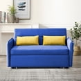 thumbnail image 2 of Unbranded Pull-out sofa with two pillows 54" blue velvet sofa Baby Blue, 2 of 5