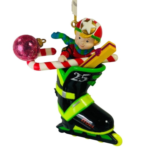1996 In-Line to Help Santa (Skate) Enesco Christmas Tree Ornament 166855