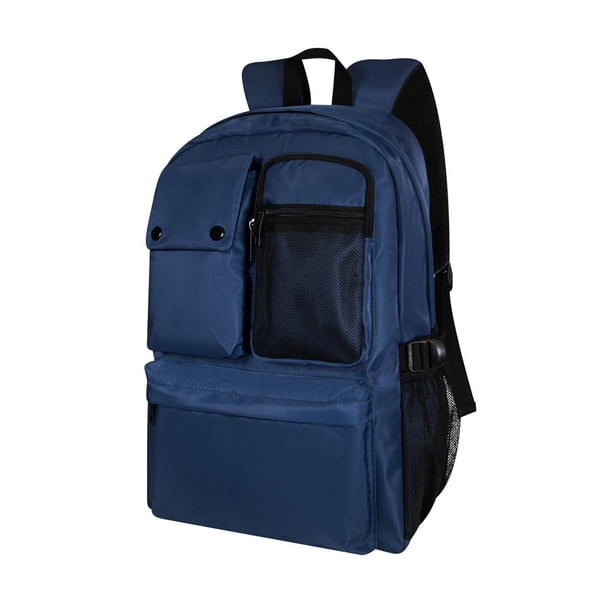 Mochila promocional con múltiples bolsillos y ajuste lateral-Holde azul 32 x 45 x 15