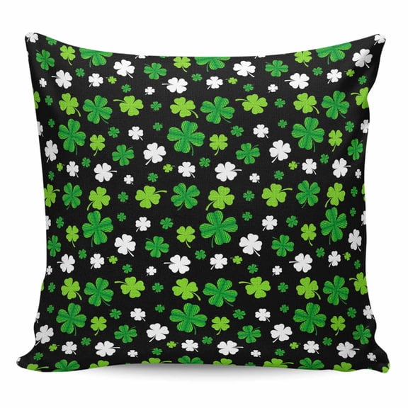 St Patricks Day Pillow Covers 26x26 Inch Decorative Throw Pillow Cover, Spring Farmhouse Country Green Shamrock Sofa Pillowcases Accent Cushion Case Home Decor Bedroom Living Room