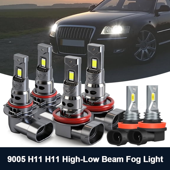 BSBSDJB For Acura RDX 2013-2015 White LED Headlight High Low Beam Fog Light Bulbs