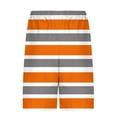 thumbnail image 4 of Jjayotai George Shorts Men, Men's Fashion Stripe Printed Elastic Waist Beach Pants, Lined Shorts with Compression Liner Pockets Drawstring, 4 of 6