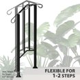 thumbnail image 4 of Outsunny 1-2 Step Handrails for Outdoor Steps, Deck Stair Railing, Black, 4 of 10