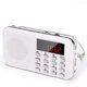 thumbnail image 1 of (White)J-908 AM Ultra-Thin Portable Radio AM FM MP3 AUX USB, 1200MAH Rechargeable Removable Battery Saves and Dials Stations Automatically, 1 of 5