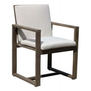 Pangea Home Harbor 35" Modern Eucalyptus Wood Dining Chair in Brown Finish