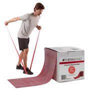 THERABAND Resistance Band, Red, Medium, 50-Yard Roll, Elastic Band for Strength Training, Stretching, Yoga, Pilates, Physical Therapy, Portable & Cut-to-Length, Color-Coded Levels