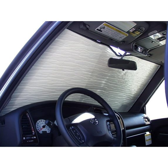 HeatShield, The Original Windshield Sun Shade, Custom-Fit for Nissan Pathfinder SUV 1999, 2000, 2001, 2002, 2003, 2004, Silver Series