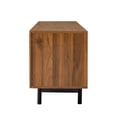 thumbnail image 3 of Lisonu 78-inch Modern TV Stand for TVs up to 85" - Walnut Entertainment Center with Deep Drawers, Slatted Doors, Cable Management, Soft-Closing Hinges & Solid Wood Legs, 3 of 25