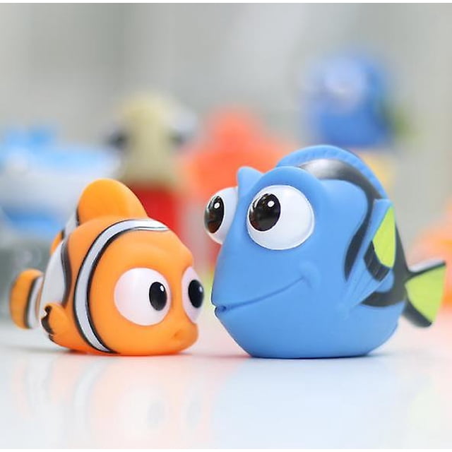 Buscando al pez payaso Nemo Marlin Dory bebé juguete de baño flotando en el agua para la ducha de baño juego de natación, 11 Afortunado Sencillez