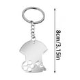 thumbnail image 3 of Personalized Custom Stainless Steel Keychain, Football Jersey Shape Custom Name Or Number Keychain ,Personalized Football Number Keychain, 3 of 5