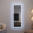 thumbnail image 4 of LVSOMT 47"x18" RGB LED Mirror, Over The Door Lighted Mirror, Full Length with Lights, Wall Mounted Hanging Mirror, Full Body Dressing Mirror, Light Up Mirror for Bedroom Living Room, White, 4 of 9