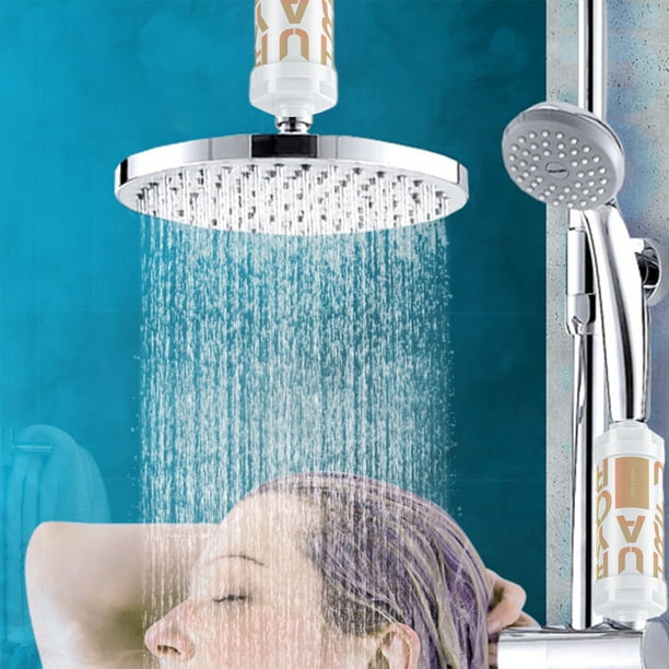 Filtro de Ducha Universal con Vitamina C para Descalcificar y Purificar El Agua - 1 Filtro de Baño de Plástico Multicolor para El Cuidado Del Cabello y La Piel