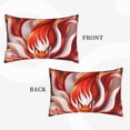 thumbnail image 2 of Picia Red Sun Flame Fox Pattern Plush Pillow Case – Soft and Cozy Cushion Cover, Hypoallergenic Throw Pillow Case for Home Decor-14"x20", 2 of 6