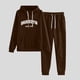 thumbnail image 2 of Gibobby Conjunto de sudadera para mujer Mujer Casual moda sudadera con capucha cintura elástica cordón manga larga pantalones traje(Café,M), 2 of 4