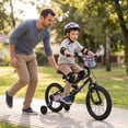 thumbnail image 3 of Costway Vélo pour Enfants de 16 Pouces avec Roues Stabilisatrices. Freins à Main et à Rétropédalage Doubles. Selle Réglable, 3 of 8