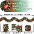 thumbnail image 2 of LQQBOX 50 Ft Christmas Red and Green Tinsel Garland Xmas Tree Decorations Christmas Metallic Twist Garland Ceiling Hanging Decorations for New Year Party Birthday Holiday Indoor Outdoor Supplies, 2 of 7